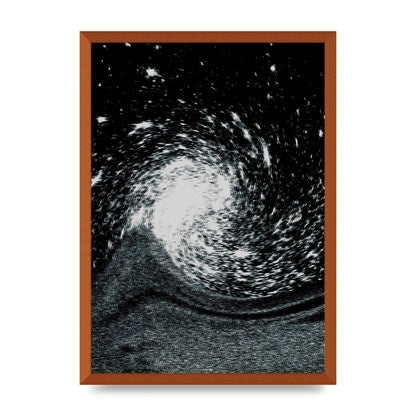 Abstract Star Twirl Printed Poster - A2 framed