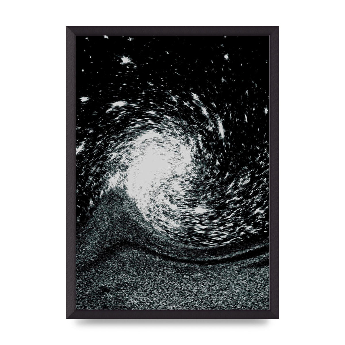 Abstract Star Twirl Printed Poster - A2 framed