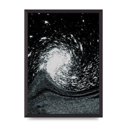 Abstract Star Twirl Printed Poster - A2 framed