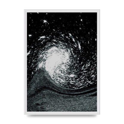 Abstract Star Twirl Printed Poster - A2 framed