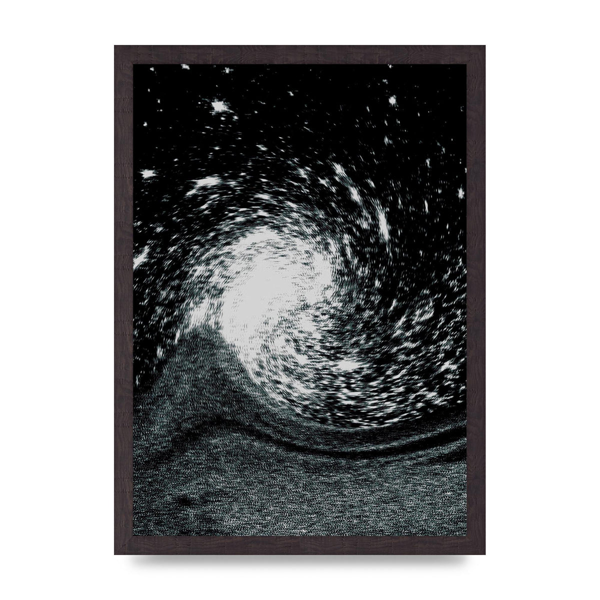 Abstract Star Twirl Printed Poster - A3 framed
