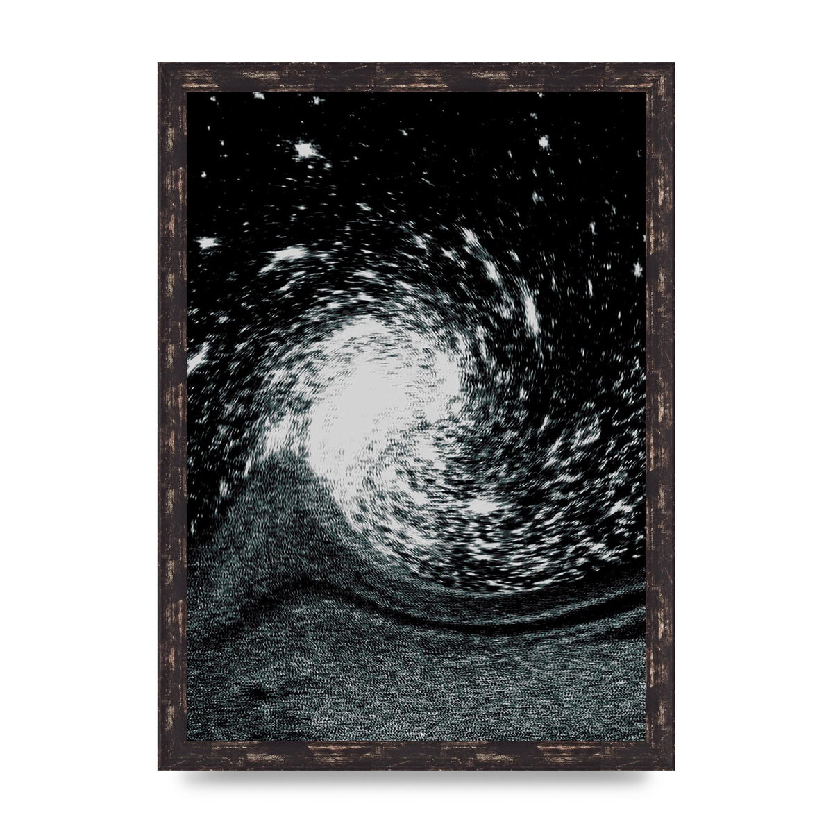 Abstract Star Twirl Printed Poster - A3 framed