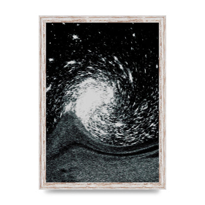 Abstract Star Twirl Printed Poster - A3 framed