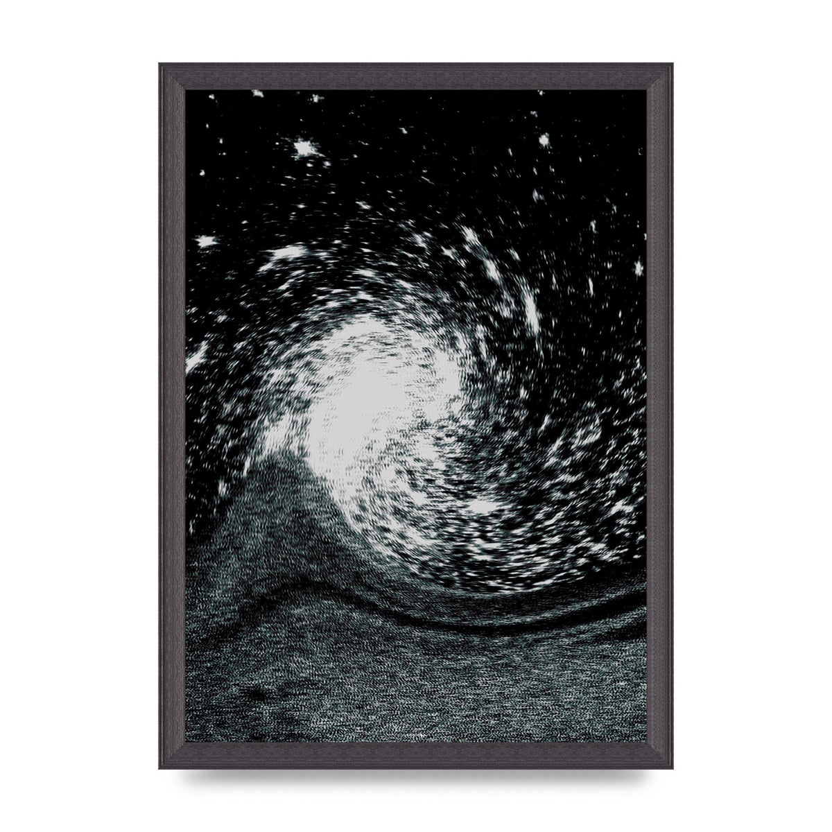 Abstract Star Twirl Printed Poster - A3 framed