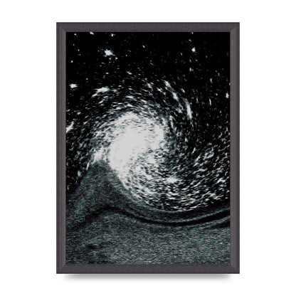 Abstract Star Twirl Printed Poster - A3 framed
