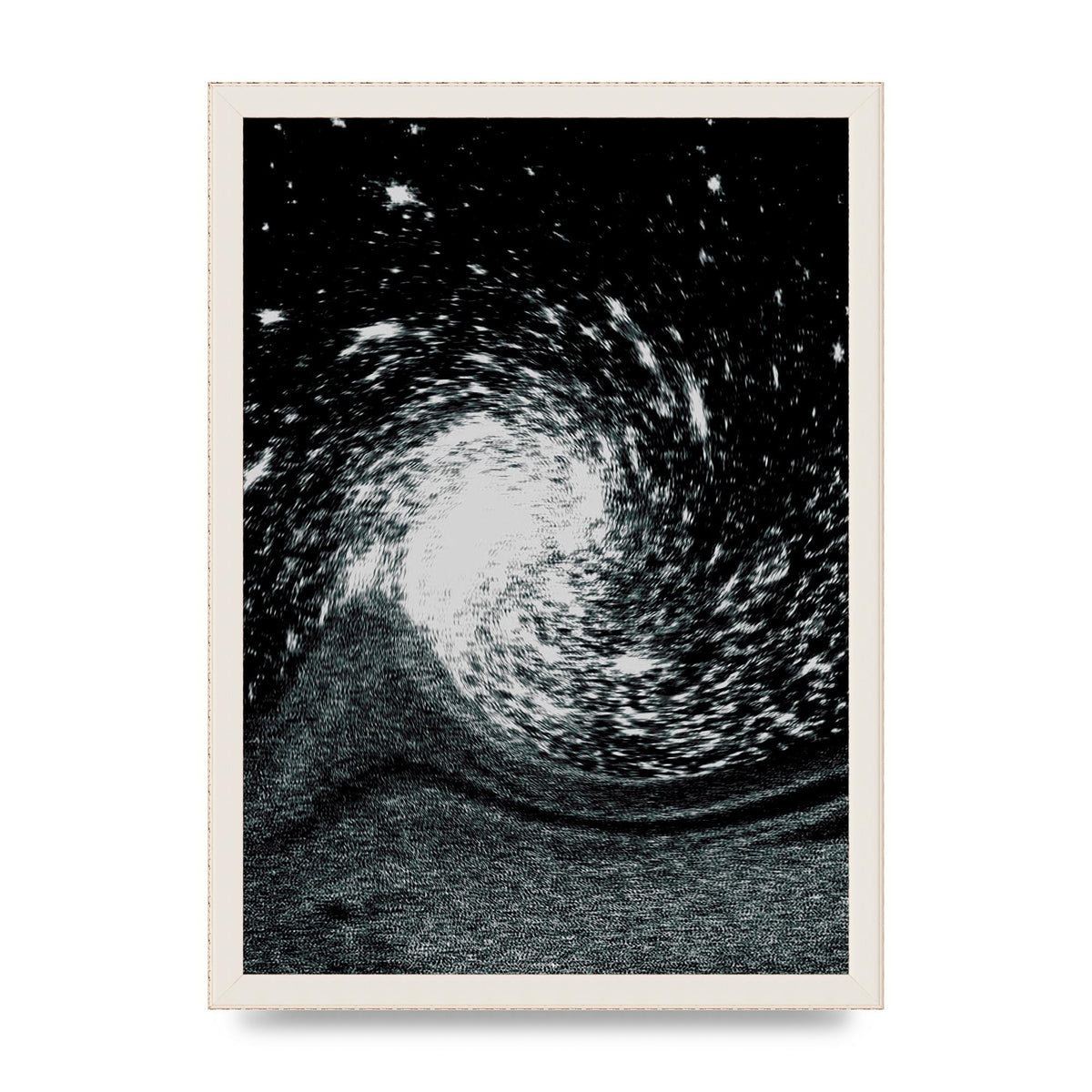 Abstract Star Twirl Printed Poster - A3 framed
