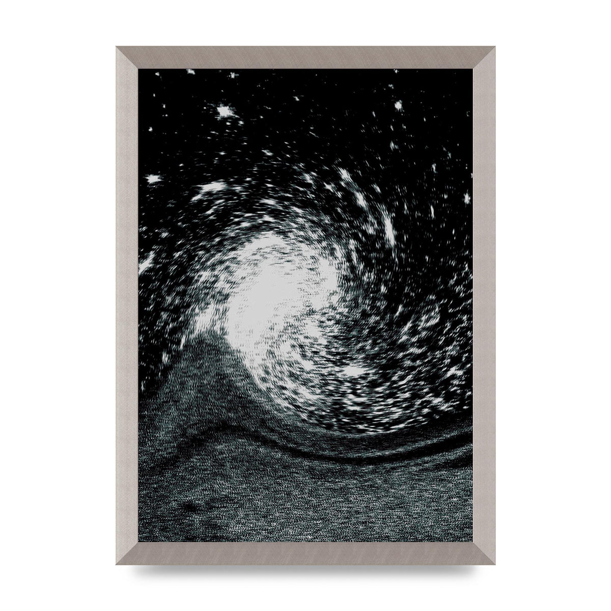 Abstract Star Twirl Printed Poster - A3 framed