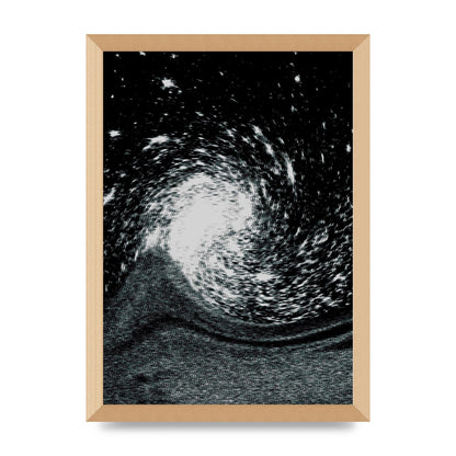 Abstract Star Twirl Printed Poster - A3 framed