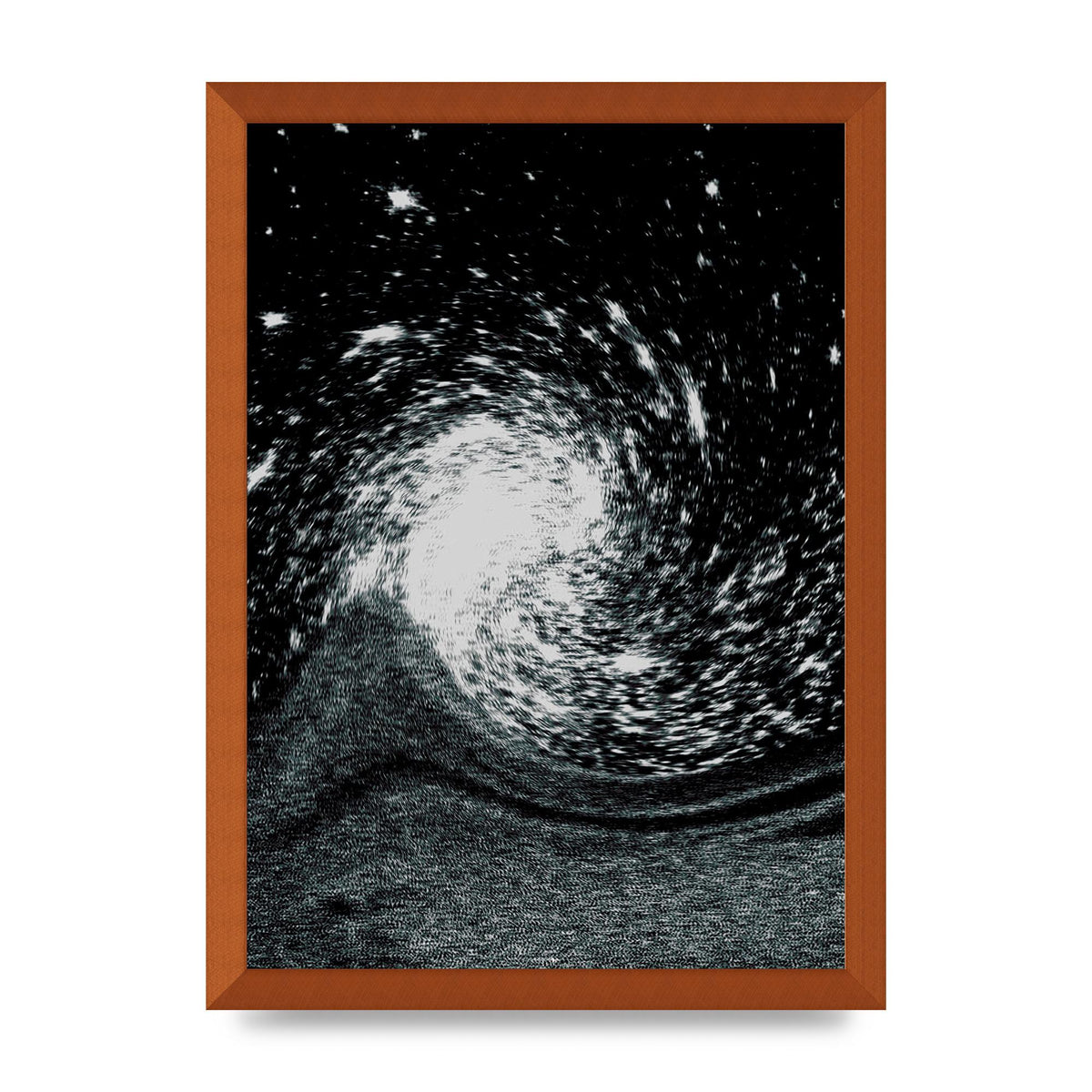 Abstract Star Twirl Printed Poster - A3 framed