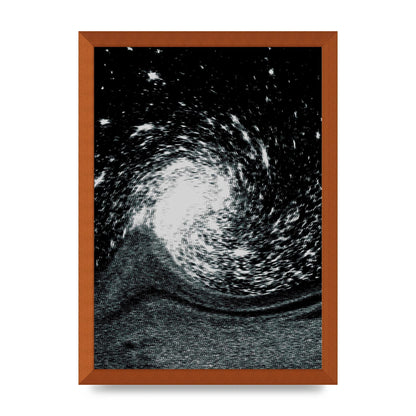 Abstract Star Twirl Printed Poster - A3 framed