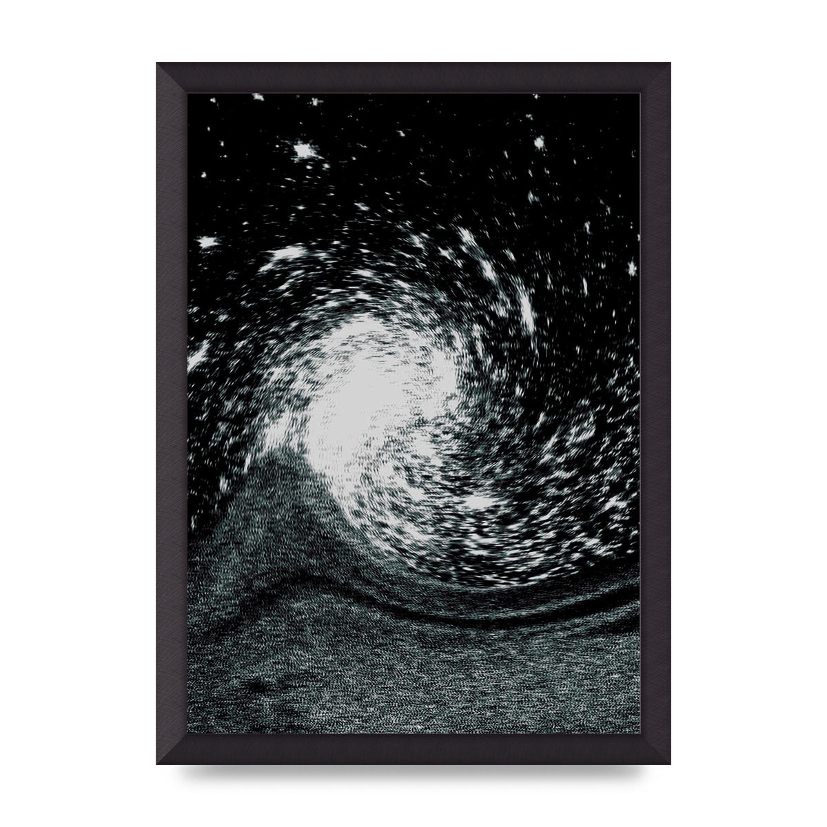 Abstract Star Twirl Printed Poster - A3 framed