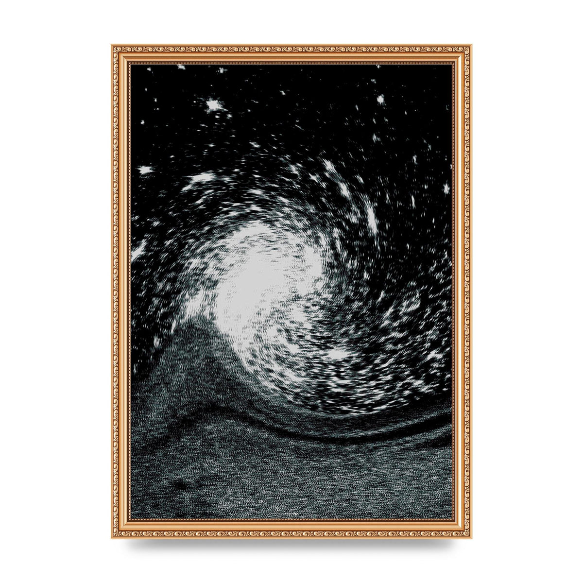 Abstract Star Twirl Printed Poster - A3 framed