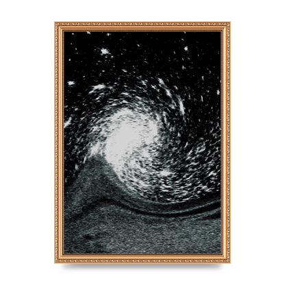 Abstract Star Twirl Printed Poster - A3 framed