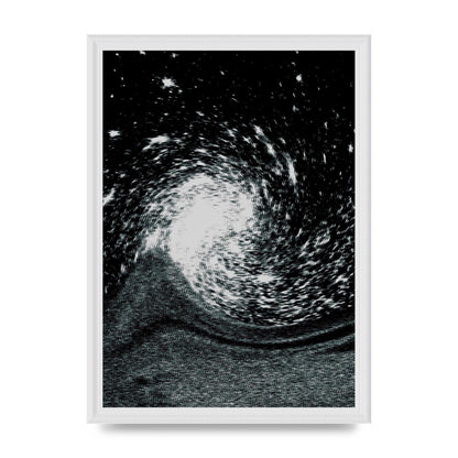 Abstract Star Twirl Printed Poster - A3 framed