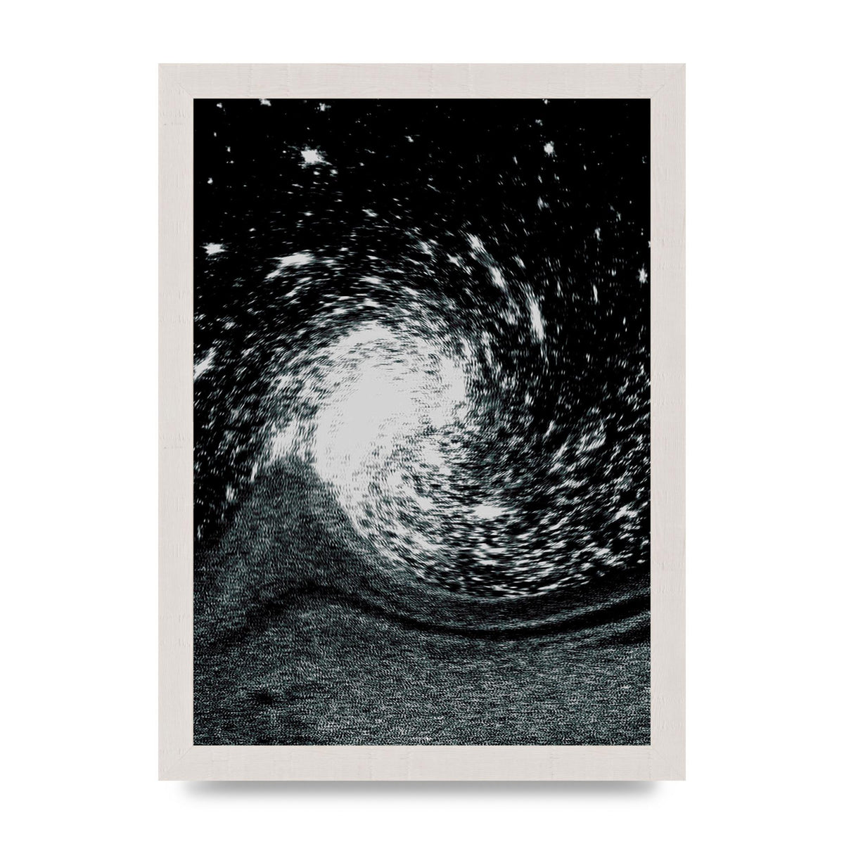 Abstract Star Twirl Printed Poster - A4 framed