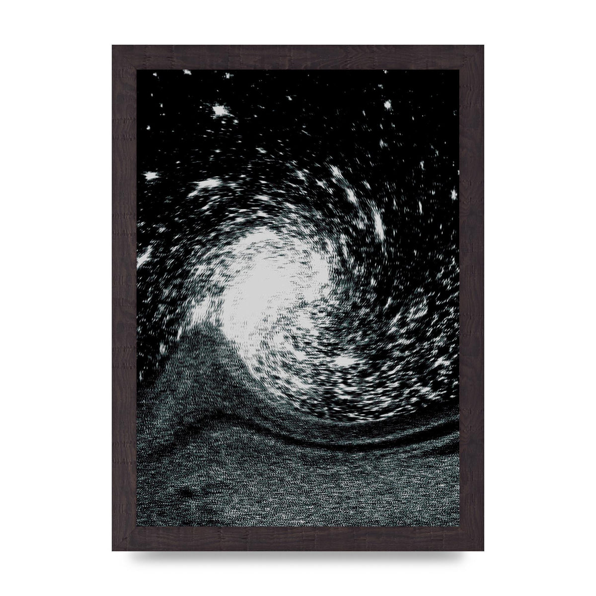 Abstract Star Twirl Printed Poster - A4 framed