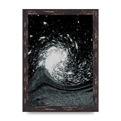 Abstract Star Twirl Printed Poster - A4 framed