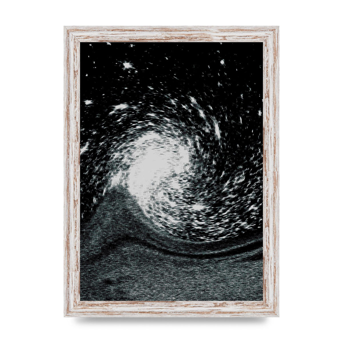 Abstract Star Twirl Printed Poster - A4 framed
