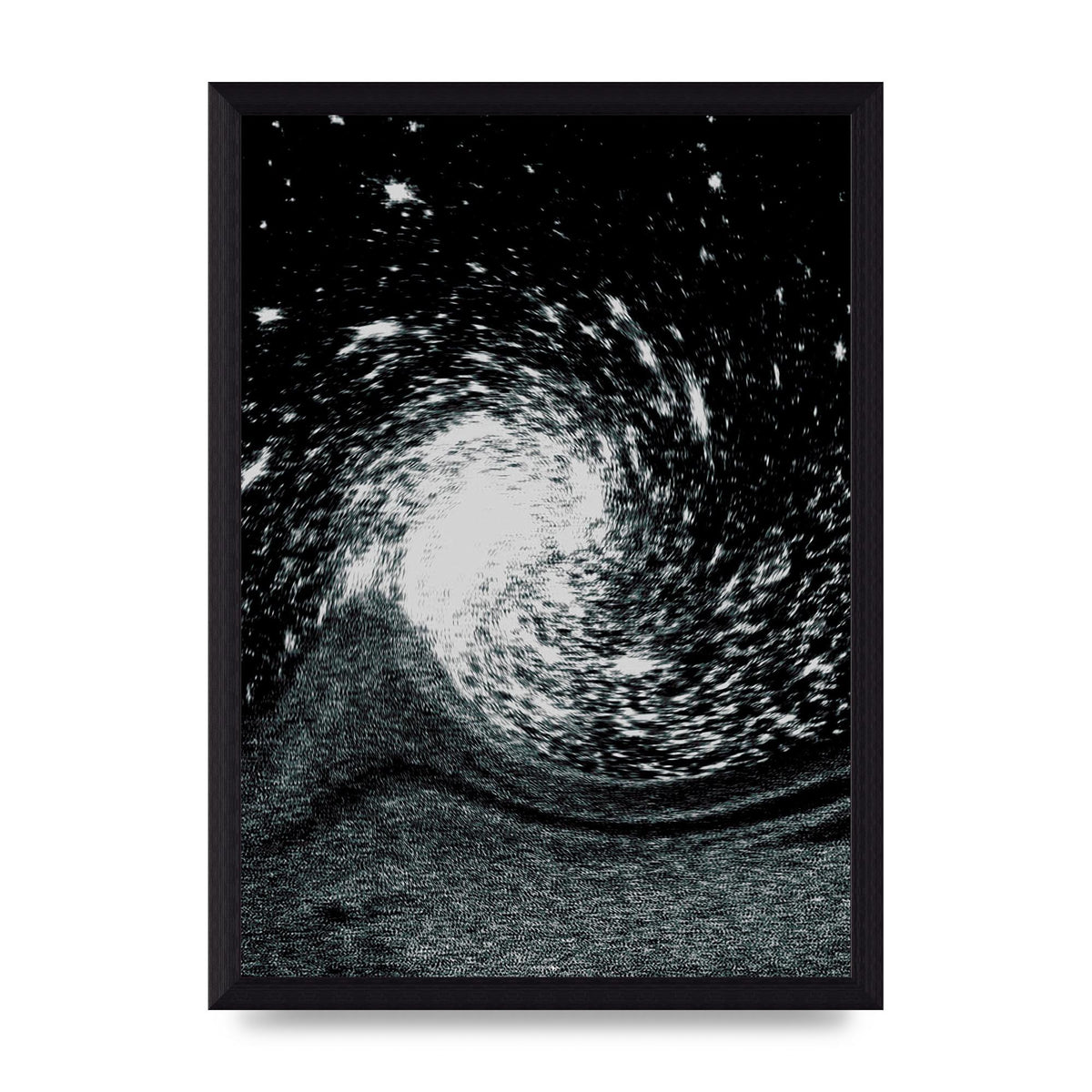 Abstract Star Twirl Printed Poster - A4 framed
