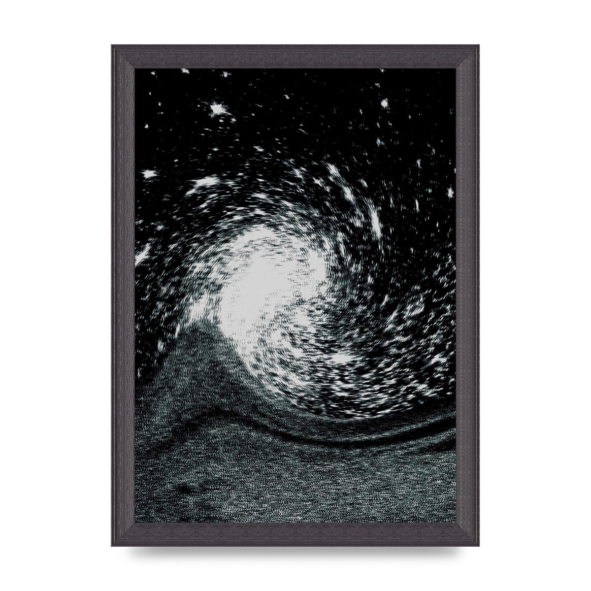 Abstract Star Twirl Printed Poster - A4 framed