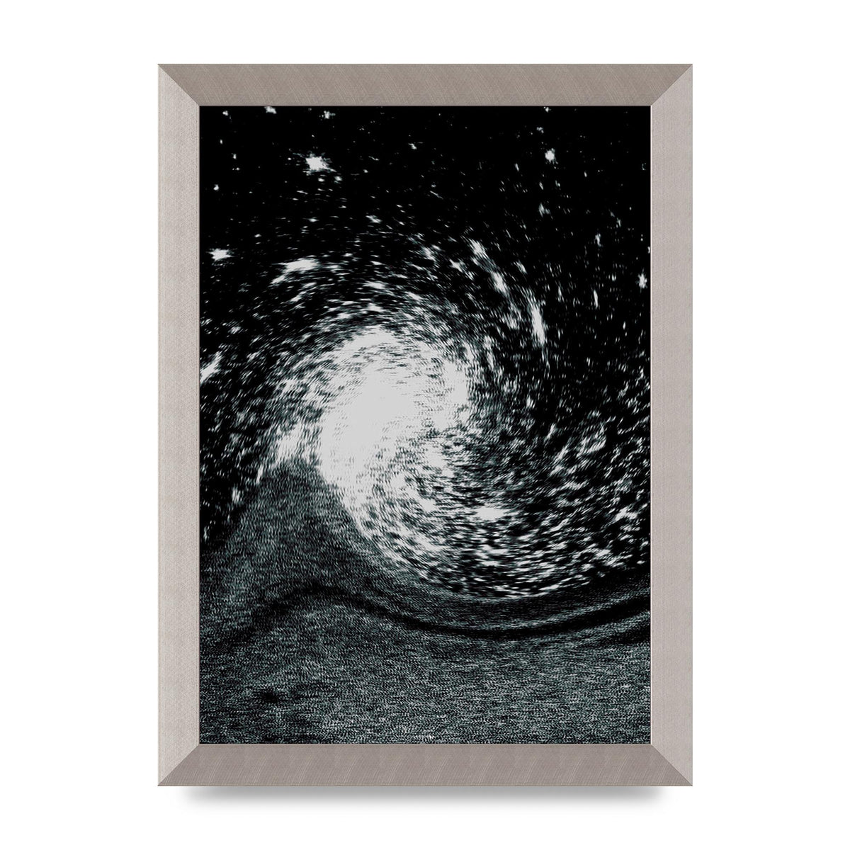 Abstract Star Twirl Printed Poster - A4 framed
