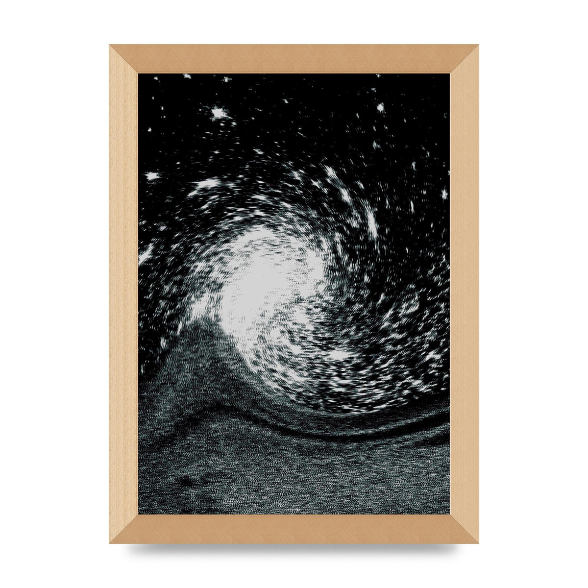 Abstract Star Twirl Printed Poster - A4 framed