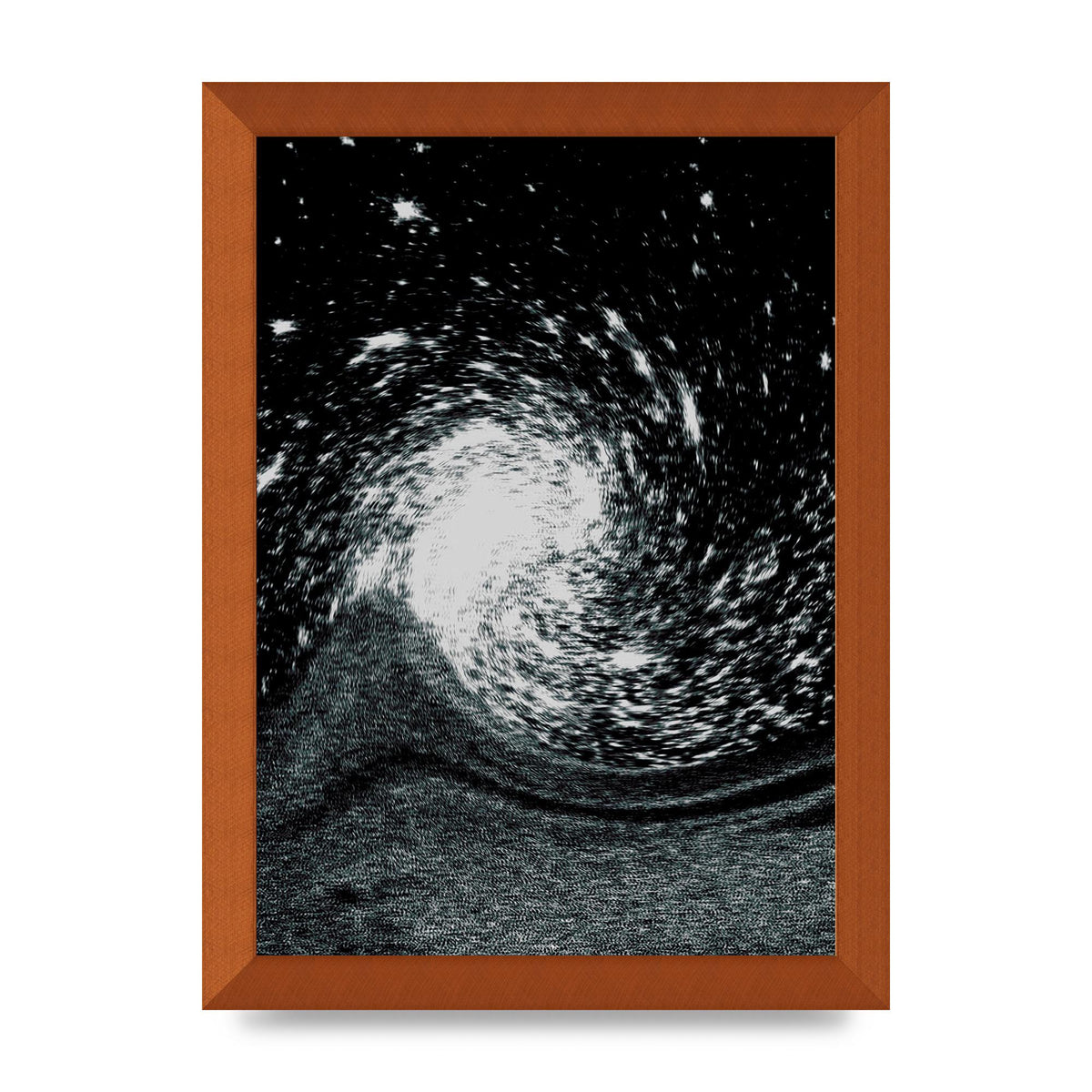 Abstract Star Twirl Printed Poster - A4 framed
