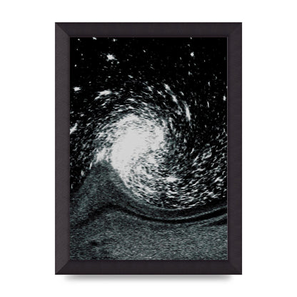 Abstract Star Twirl Printed Poster - A4 framed