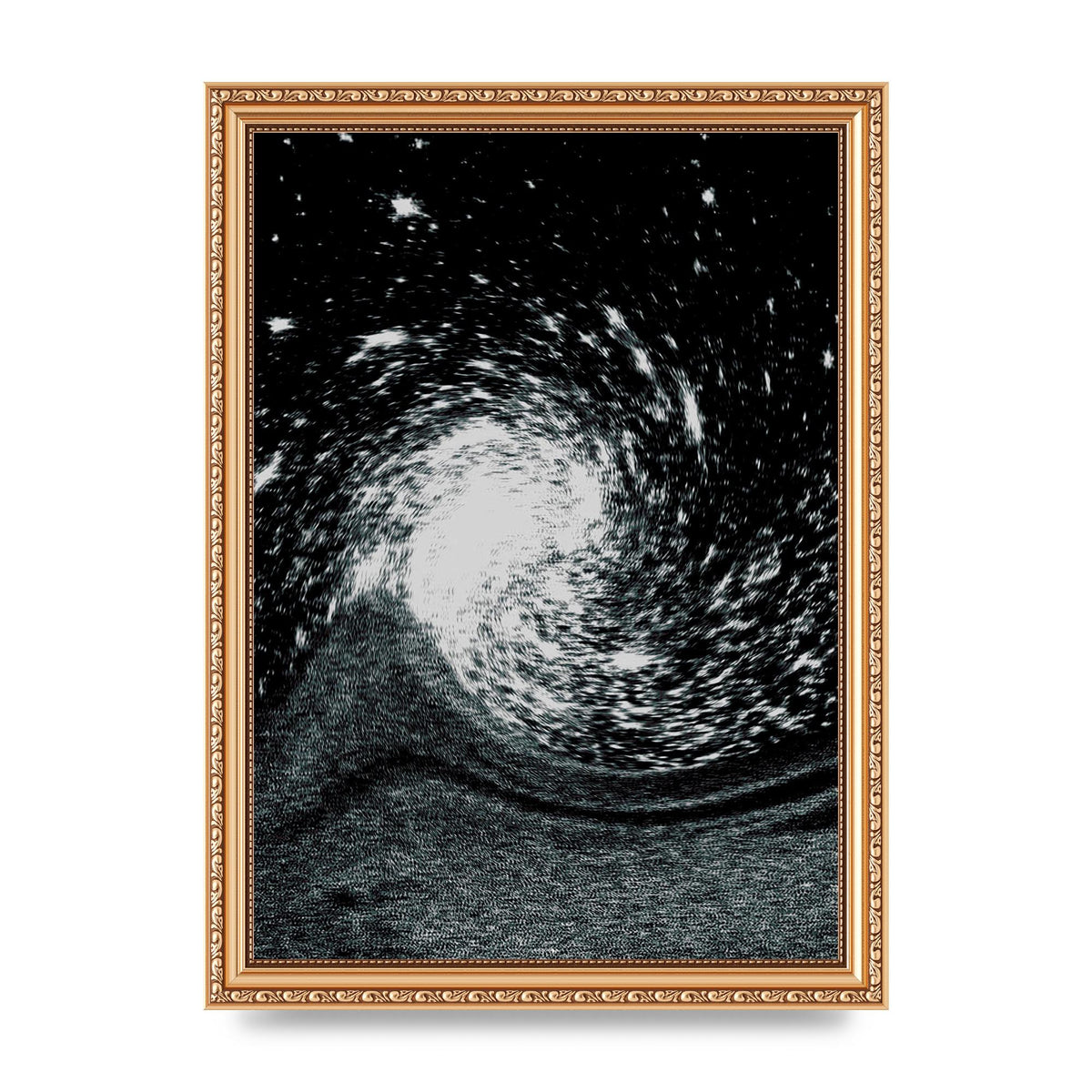 Abstract Star Twirl Printed Poster - A4 framed