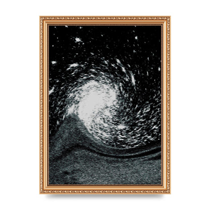 Abstract Star Twirl Printed Poster - A4 framed