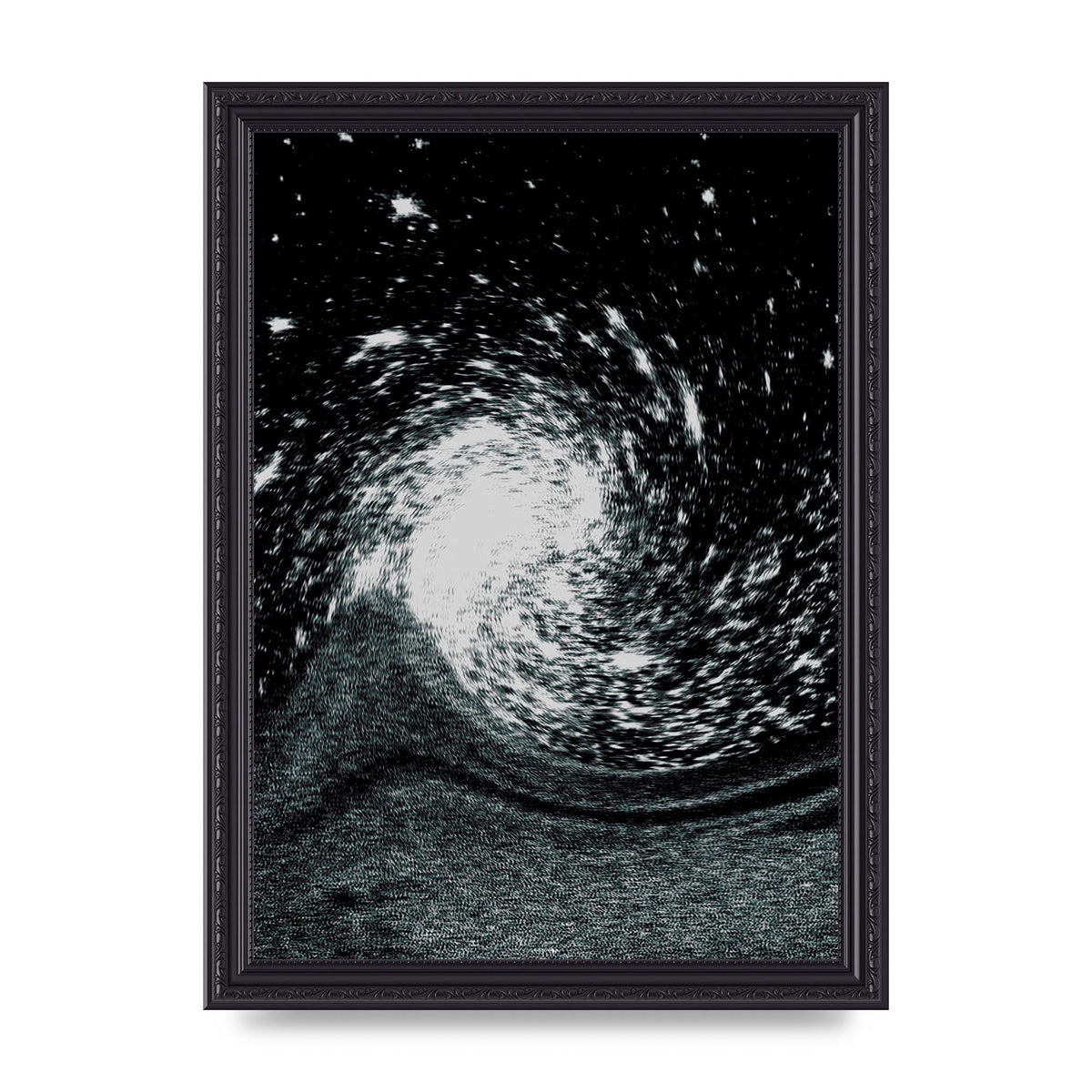 Abstract Star Twirl Printed Poster - A4 framed