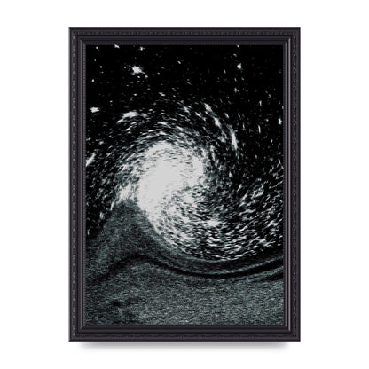 Abstract Star Twirl Printed Poster - A4 framed