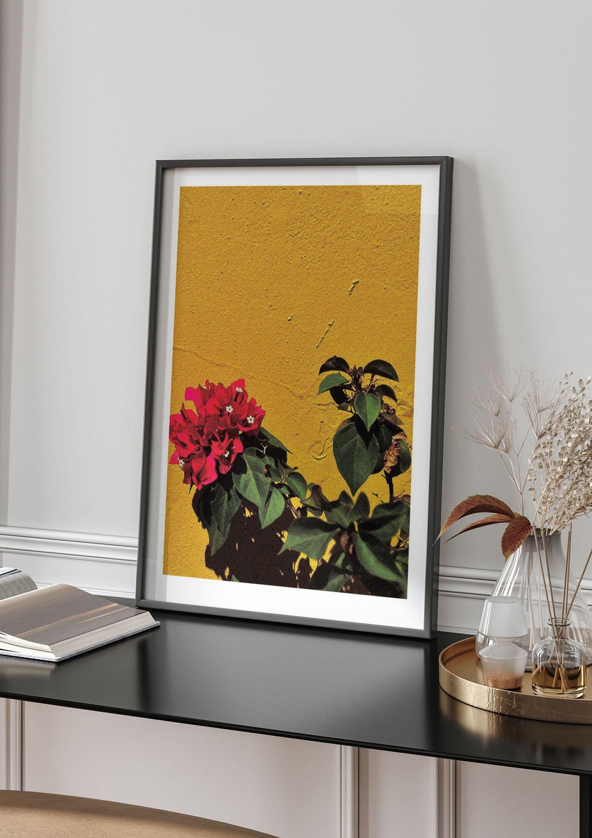Spanish Flower Halftone Yellow Art For The Home - living room 4