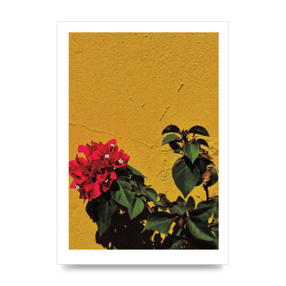 Spanish Flower Halftone Yellow Art For The Home - unframed print