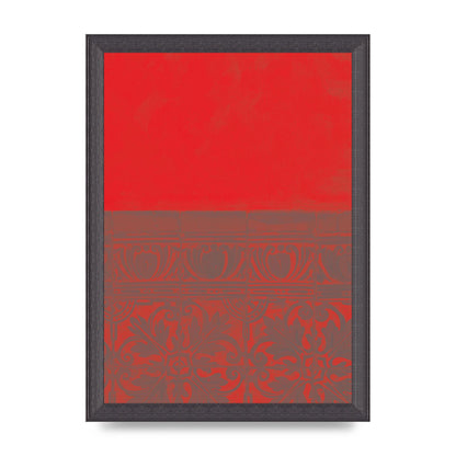 Red Pattern Printed Poster - A4 framed