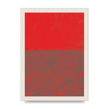 Red Pattern Printed Poster - A4 framed
