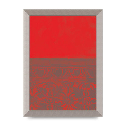 Red Pattern Printed Poster - A4 framed