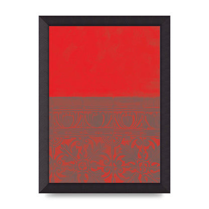 Red Pattern Printed Poster - A4 framed