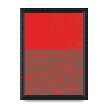 Red Pattern Printed Poster - A4 framed