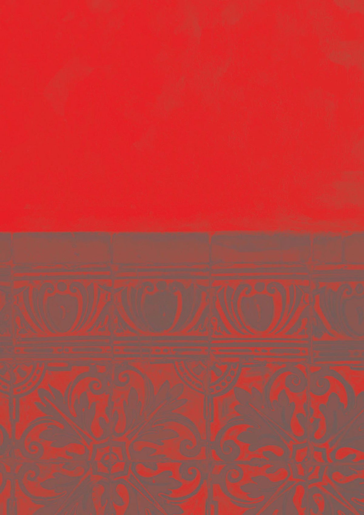 Red Pattern Printed Poster - detail
