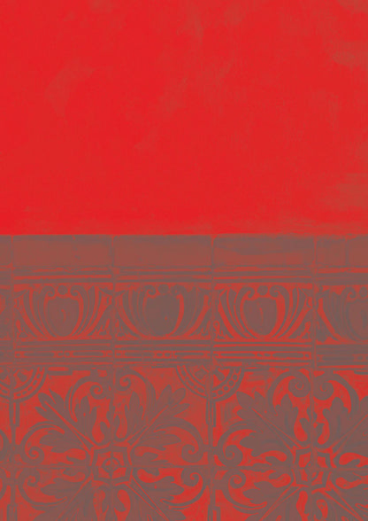 Red Pattern Printed Poster - detail