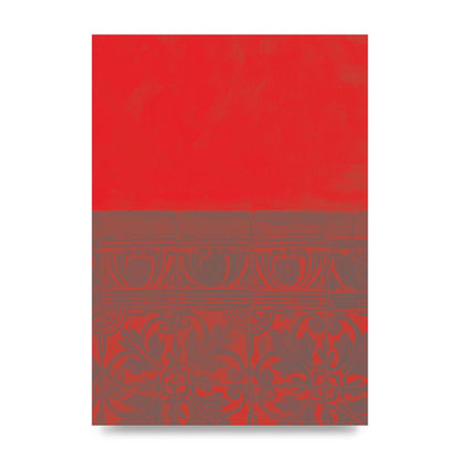 Red Pattern Printed Poster - unframed print