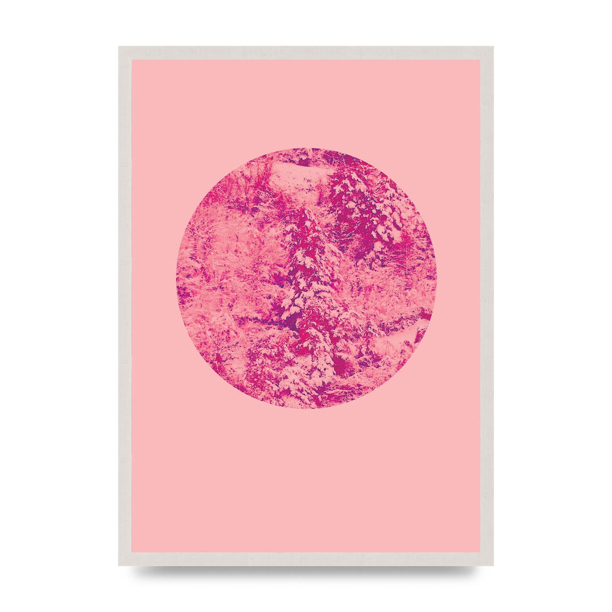 Pink Pattern Disc Art For The Home - A2 framed