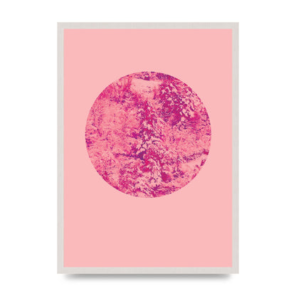 Pink Pattern Disc Art For The Home - A2 framed