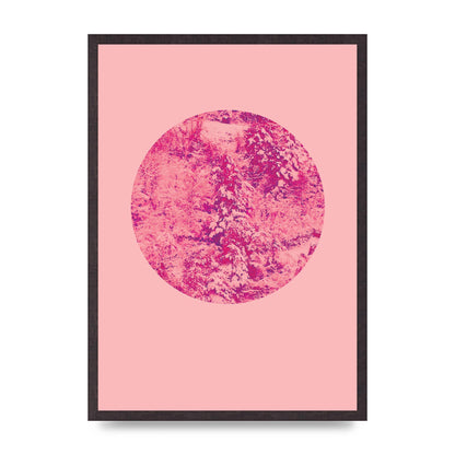 Pink Pattern Disc Art For The Home - A2 framed