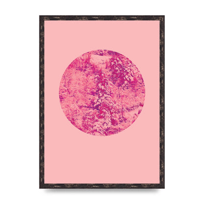 Pink Pattern Disc Art For The Home - A2 framed