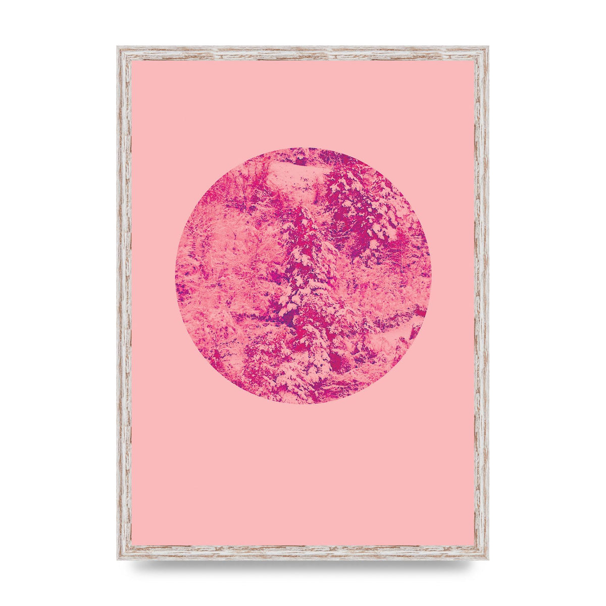 Pink Pattern Disc Art For The Home - A2 framed
