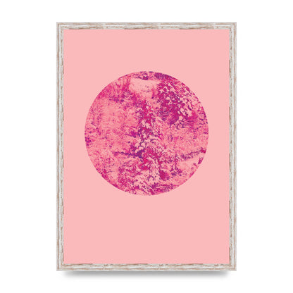 Pink Pattern Disc Art For The Home - A2 framed