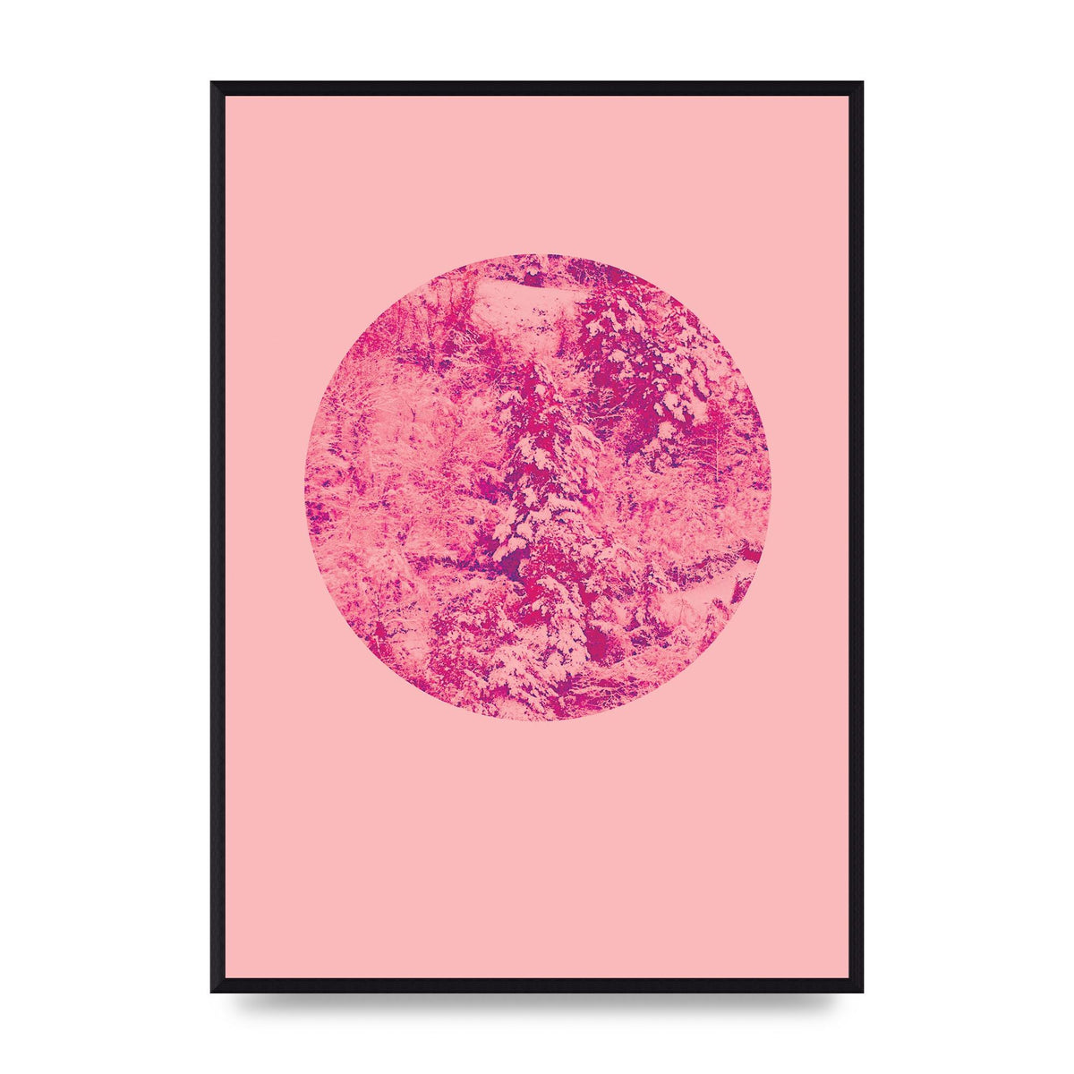 Pink Pattern Disc Art For The Home - A2 framed