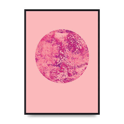 Pink Pattern Disc Art For The Home - A2 framed